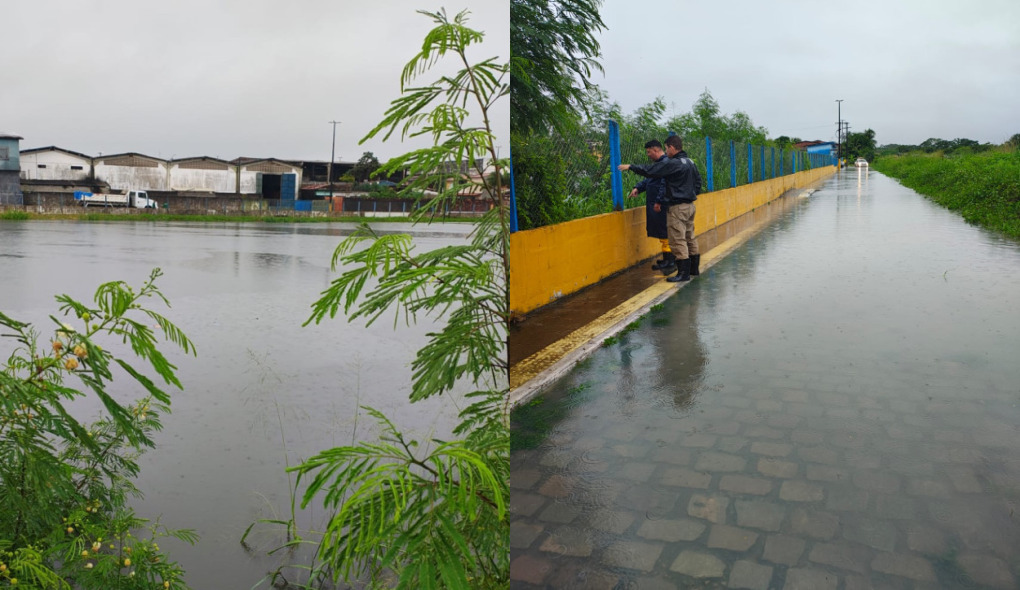 Rua do Parque de Exposições de Parnamirim - Imagens da Defesa Civil