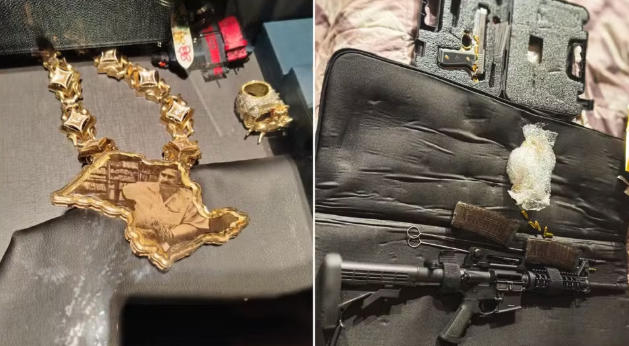 Itens foram apreendidos nas casas de Ryan e Poze do Rodo. Foto: Divulgação/Polícia Federal