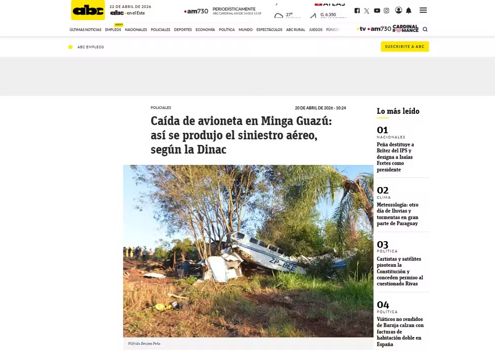 Reprodução/ ABC Paraguai