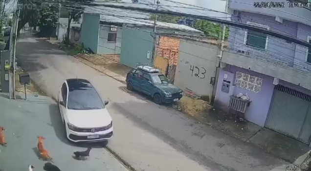 Atropelamento foi registrado por câmeras de segurança. Foto: Reprodução/Redes Sociais