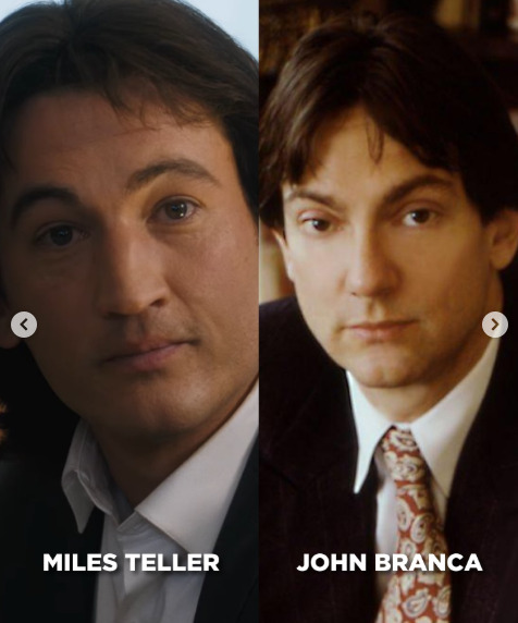O empresário John Branca foi interpretado por Miles Teler.