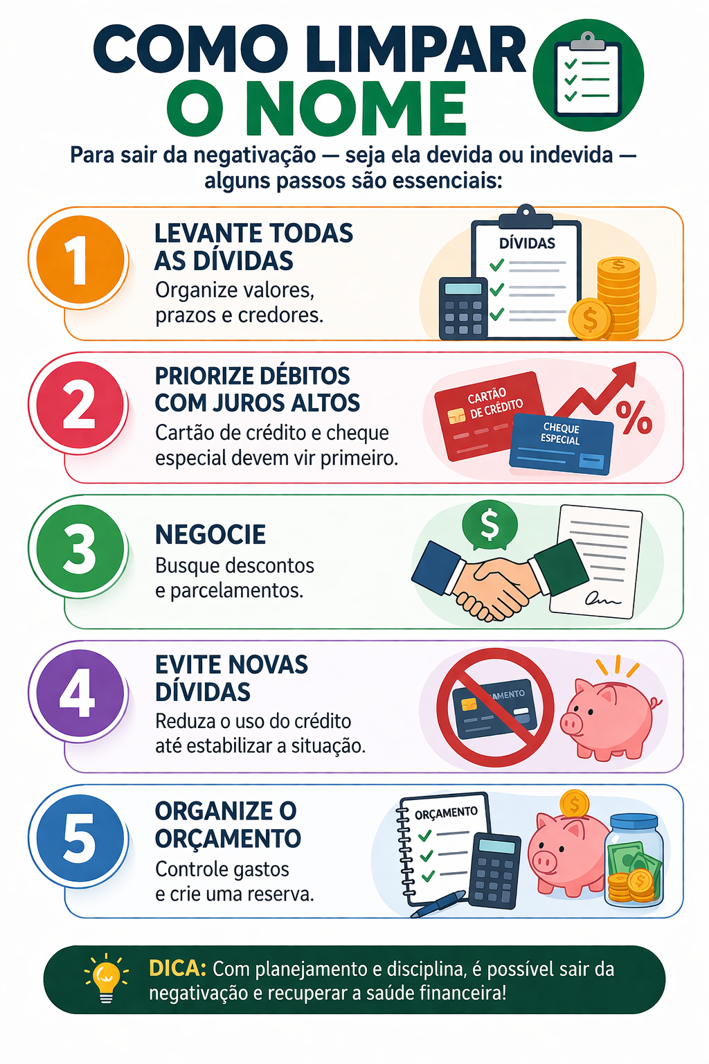 Veja dicas de como limpar o nome