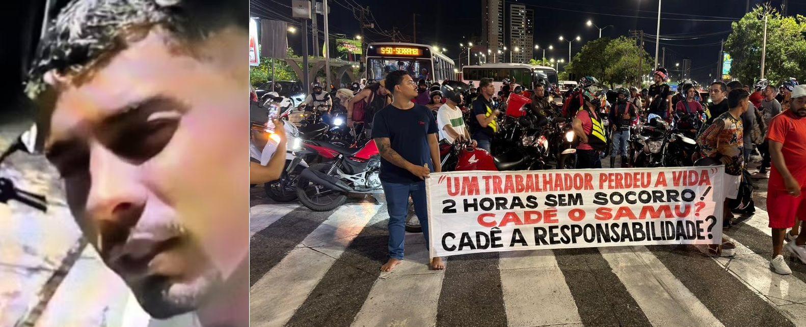 Amigos e colegas de José Richardson protestaram por causa da demora no atendimento médico