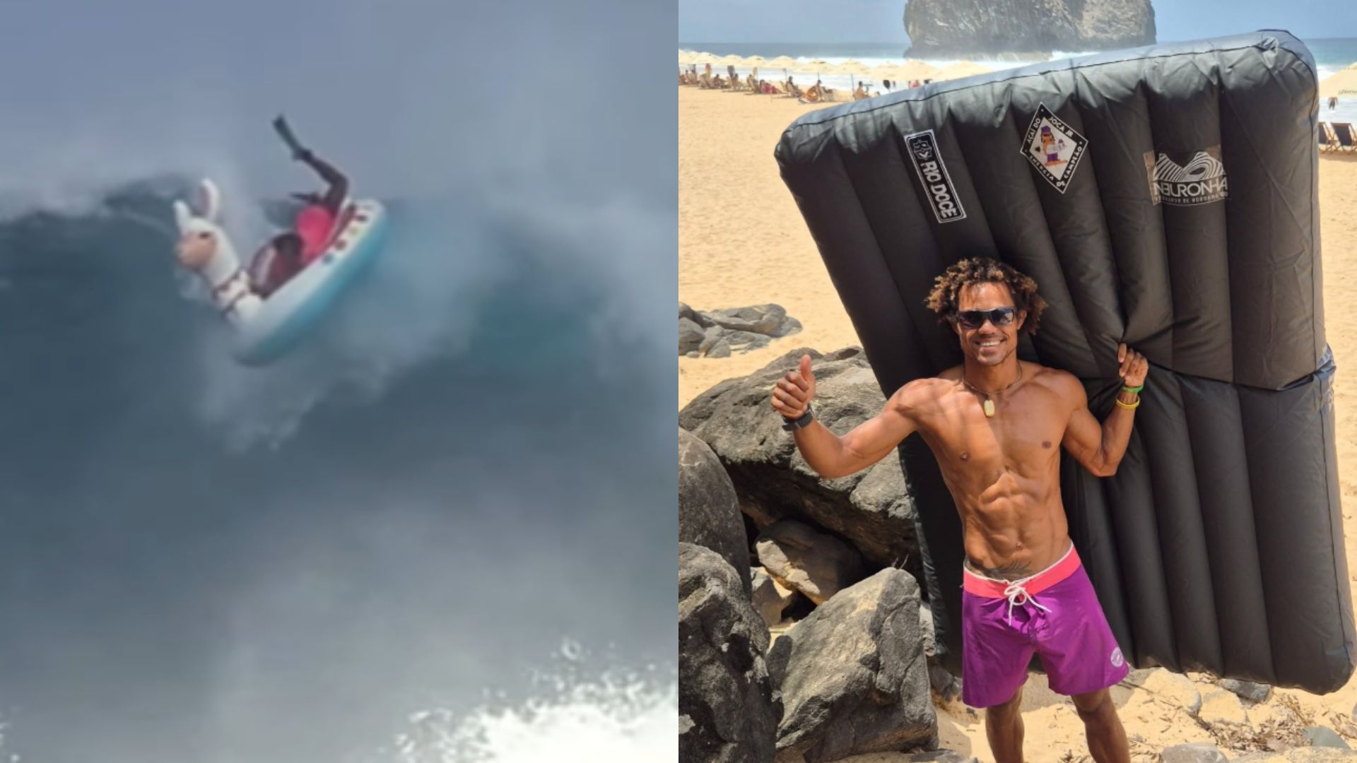 Surfista compartilha rotina no mar em suas redes sociais. Foto: Instagram/@budaysantos