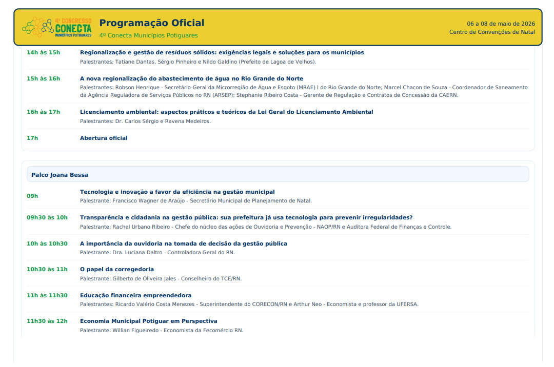 Primeiro dia de evento.