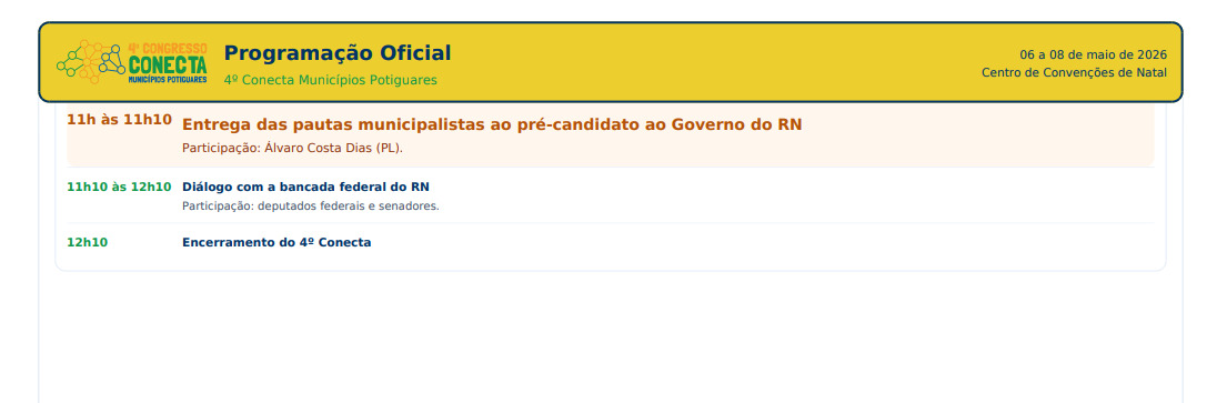 Terceiro dia de evento.