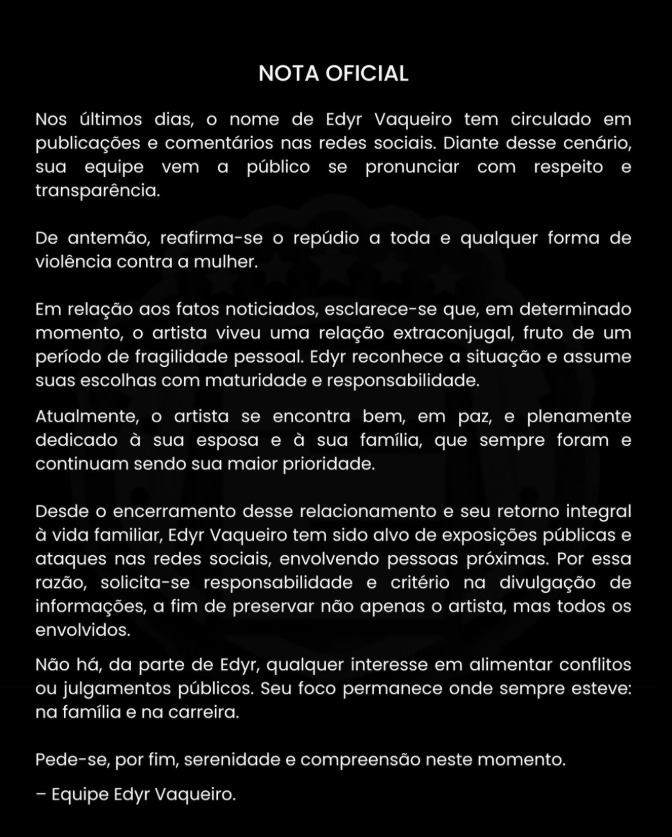 Foto: Instagram/@edyrvaqueiro_oficial