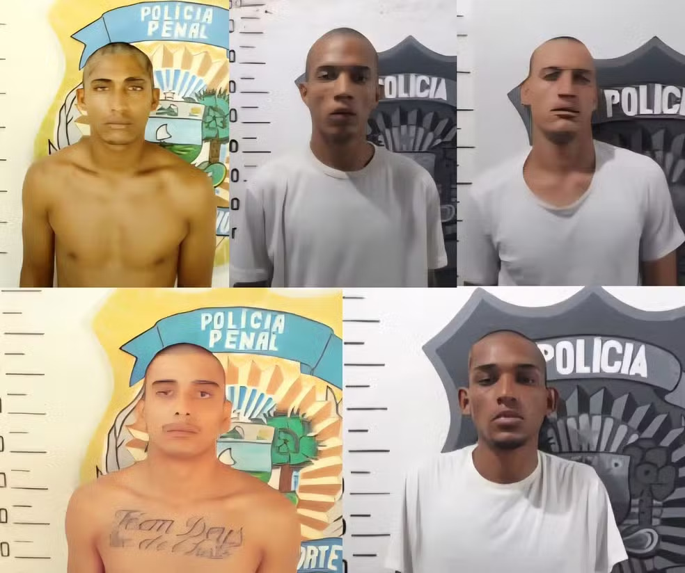 A Seap confirmou a identidade dos cinco detentos que escaparam da unidade.