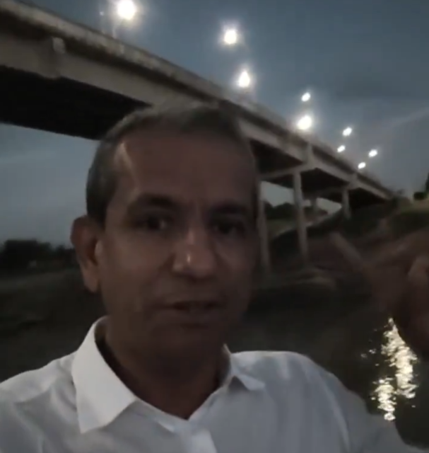 Juiz fazia live momentos antes do desabamento da estrutura. Foto: redes sociais