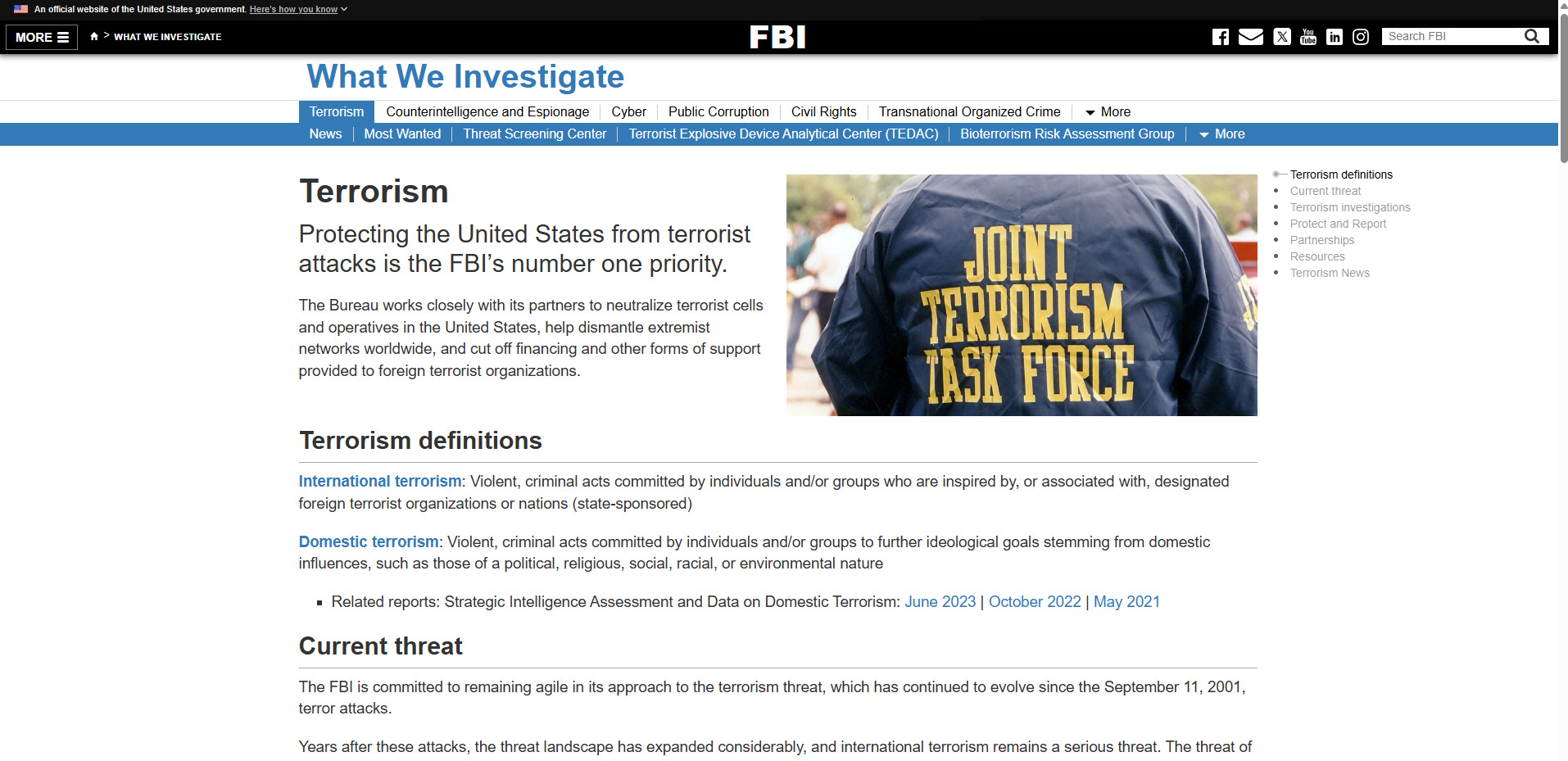 Além do FBI, que já atua em investigações relacionadas ao crime organizado transnacional, a CIA poderá desempenhar papel mais ativo na coleta e análise de informações sobre as organizações brasileiras.
