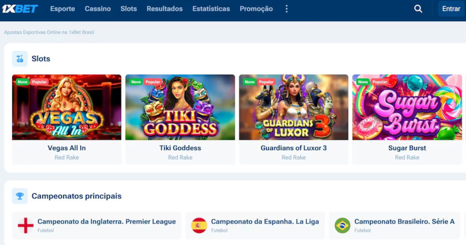 Site oficial da 1xBet. Foto: Reprodução