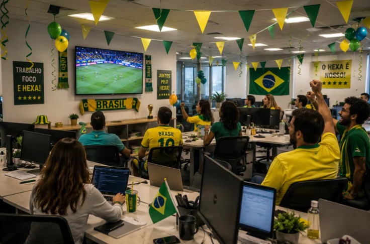 As alternativas mais comuns incluem redução do expediente, compensação de horas ou autorização para acompanhar as partidas no próprio ambiente de trabalho.