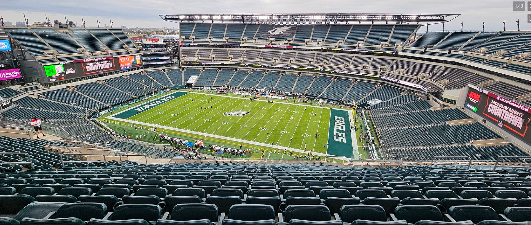 Estádio Lincoln Financial Field, na cidade de Filadélfia, nos Estados Unidos