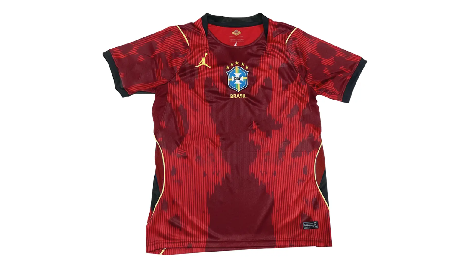 Protótipo da linha esportiva rejeitada pelo presidente da CBF, Samir Xaud, sob a justificativa de manter apenas as cores oficiais da bandeira. Foto: Reprodução