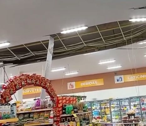 Teto desaba parcialmente em supermercado na Grande Natal e atinge funcionário - ALERTA SGA