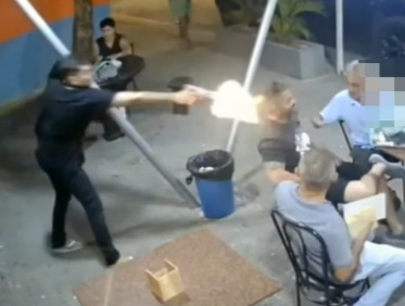Exato momento do crime.