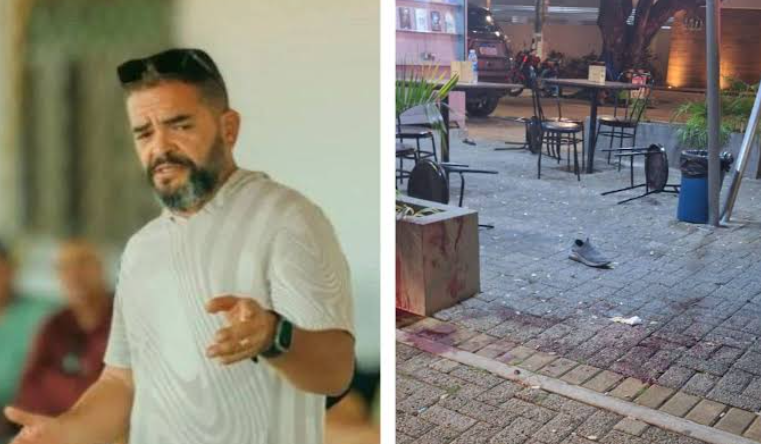 Ex-prefeito e local do crime.