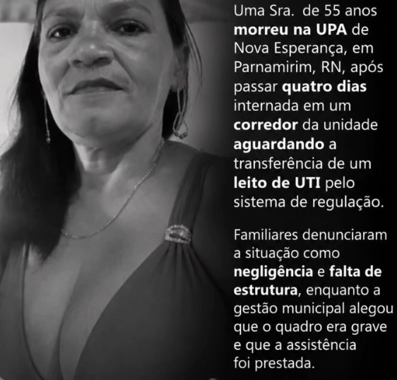 "A prefeita não é médica": resposta de vereadora após morte em UPA gera revolta e força pedido de desculpas no RN
