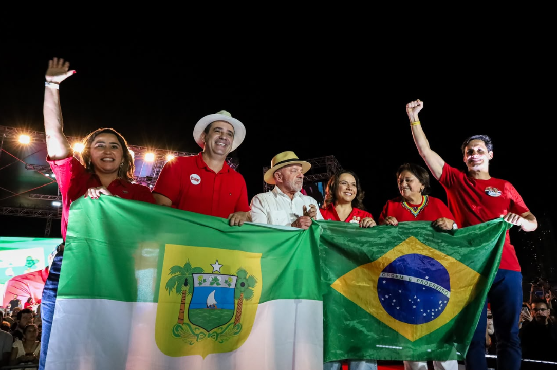 Lula e os principais candidatos do PT no RN.