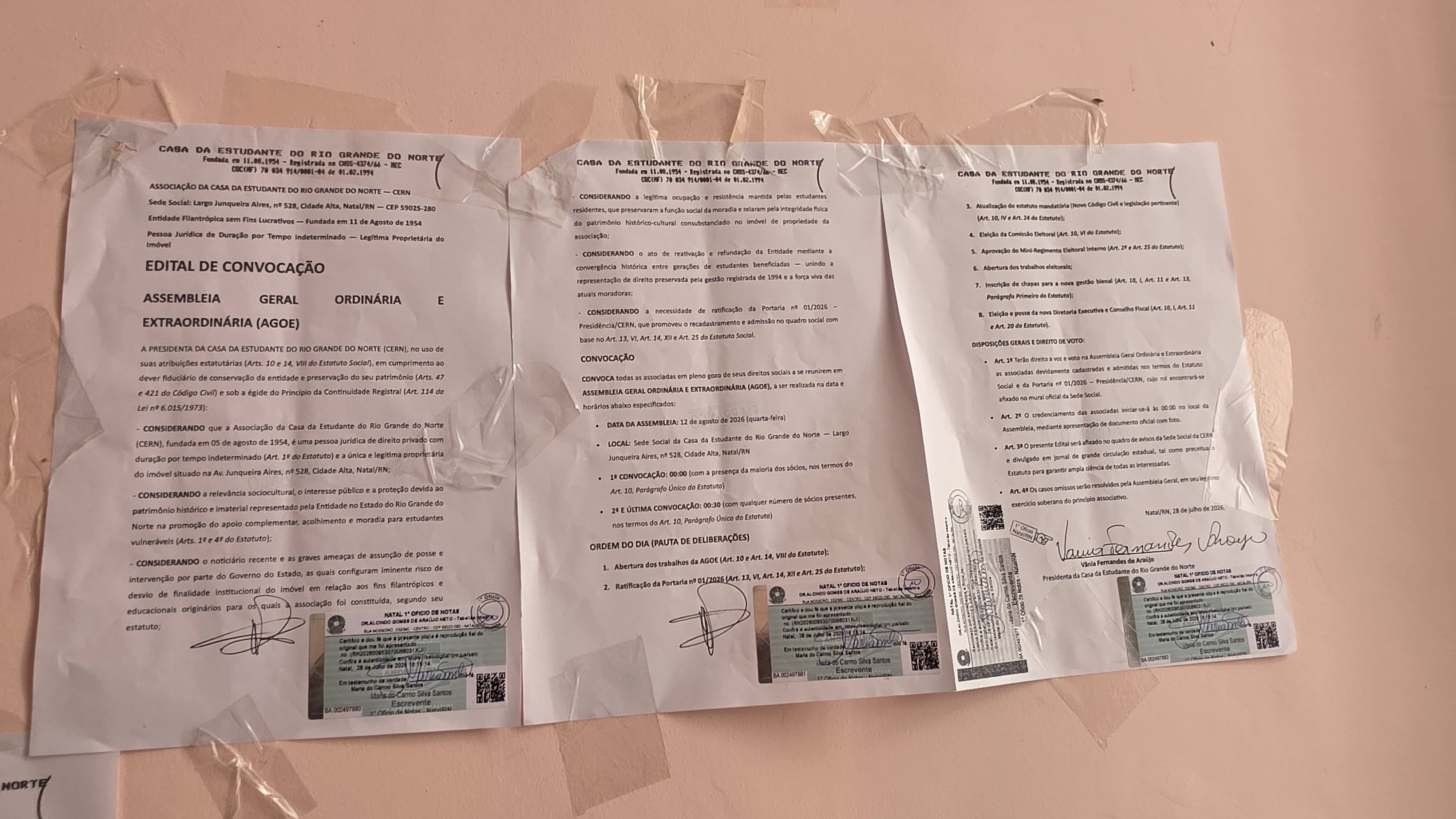 Moradoras de Casa da Estudante denunciam Estado por tentar expulsá-las de espaço em Natal