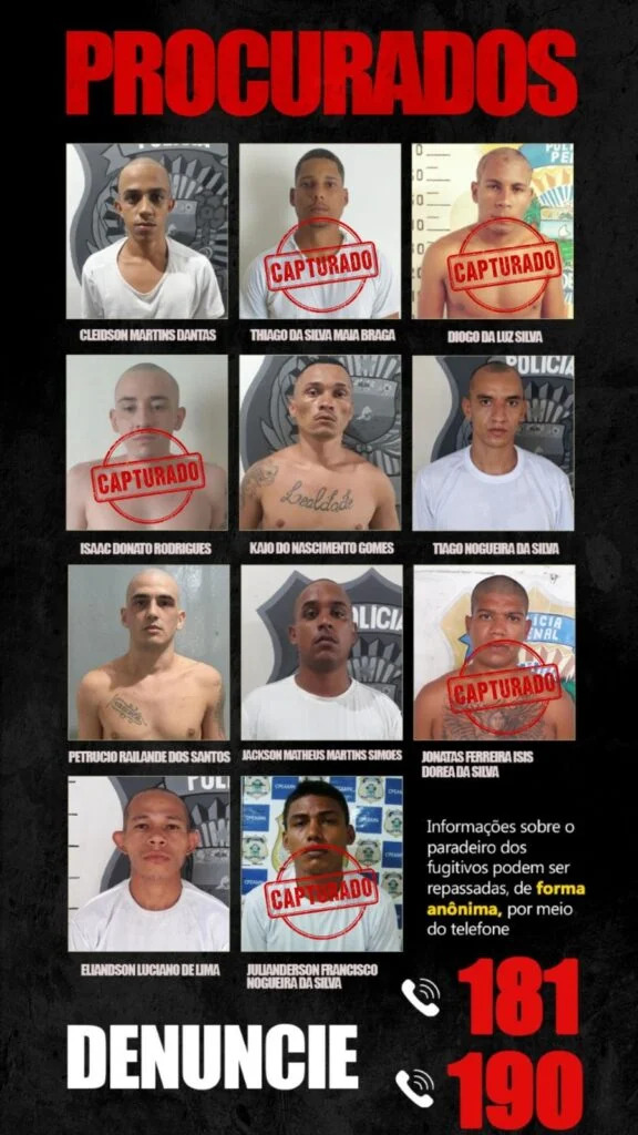 Na noite deste sábado (22), a Polícia Rodoviária Federal (PRF) recapturou Jonatas Ferreira Isis Dorea da Silva, de 31 anos, que integrava o grupo de 11 presos que fugiram da Penitenciária Estadual Rogério Coutinho Madruga, pavilhão anexo ao Complexo de Alcaçuz, localizado em Nísia Floresta, na Grande Natal.