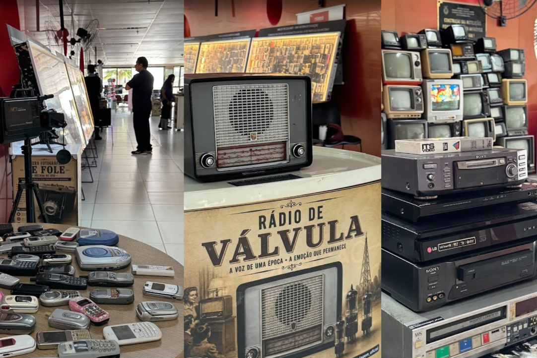 É essa experiência que uma exposição no Instituto Metrópole Digital (IMD), da Universidade Federal do Rio Grande do Norte (UFRN), proporciona ao reunir equipamentos eletrônicos antigos e peças que ajudam a contar diferentes momentos da história.