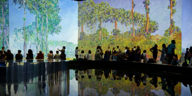 Ao todo, “Paisagens Impressionistas de Monet” reúne seis ambientes imersivos e interativos.