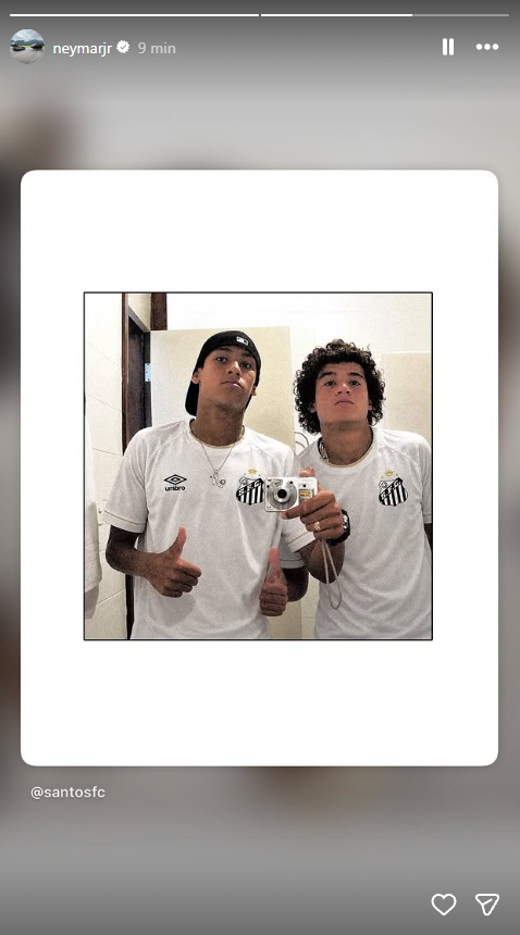 Neymar compartilha foto do anúncio nas redes. Foto: Reprodução/Print