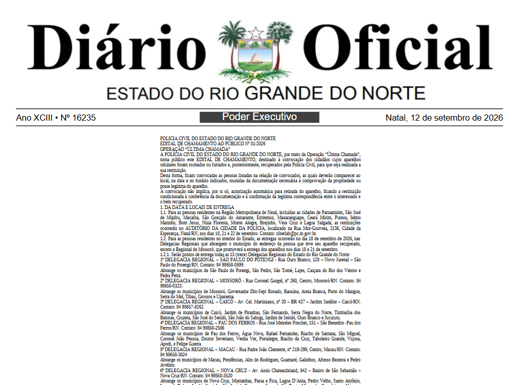 Polícia recupera 1.400 celulares e começa a chamar donos para retirar os aparelhos