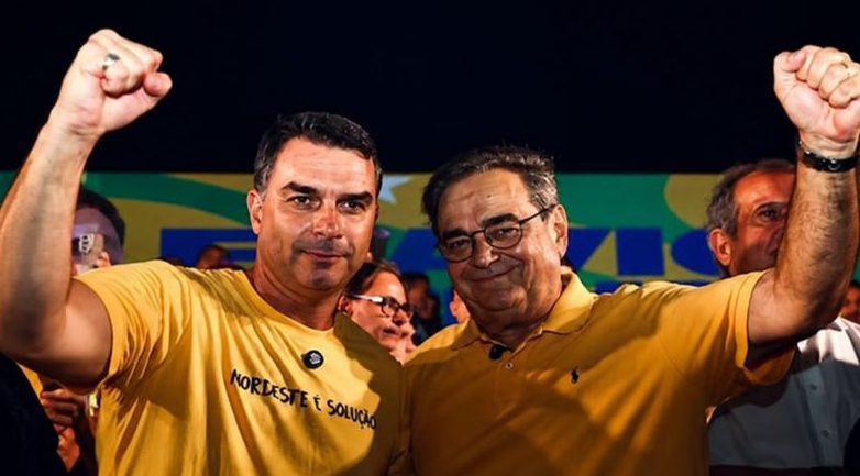 Flávio Bolsonaro e Álvaro Dias. Foto: Reprodução