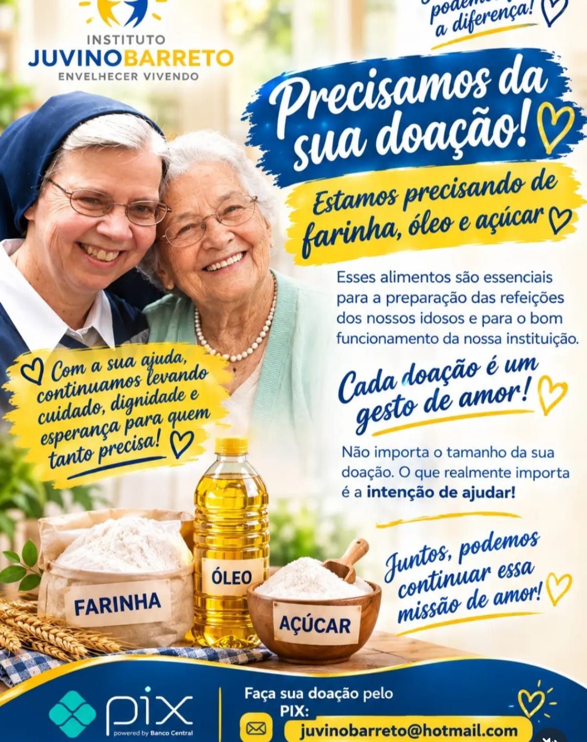 Instituição para idosos realiza campanha para arrecadar alimentos em Natal