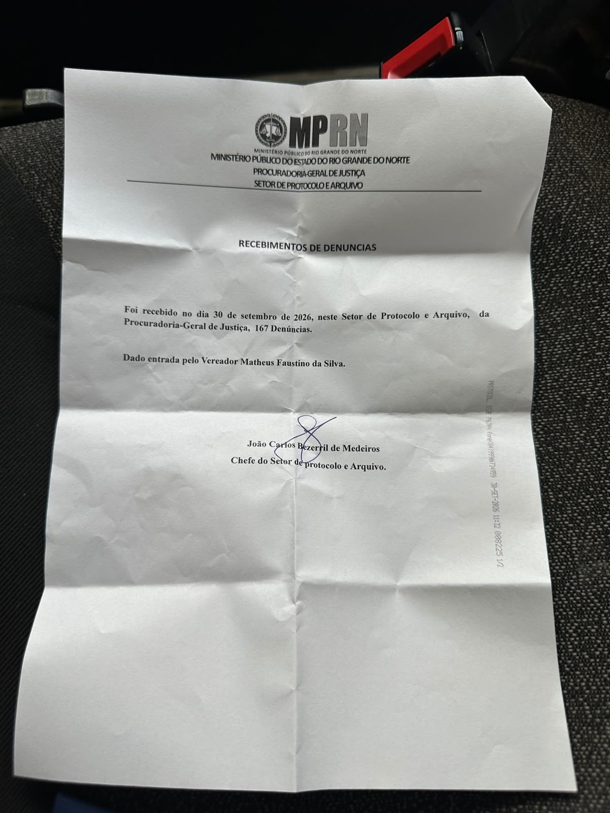  MATHEUS FAUSTINO, CANDIDATO A DEPUTADO FEDERAL, DENUNCIA 167 MUNICÍPIOS DO RN AO MP