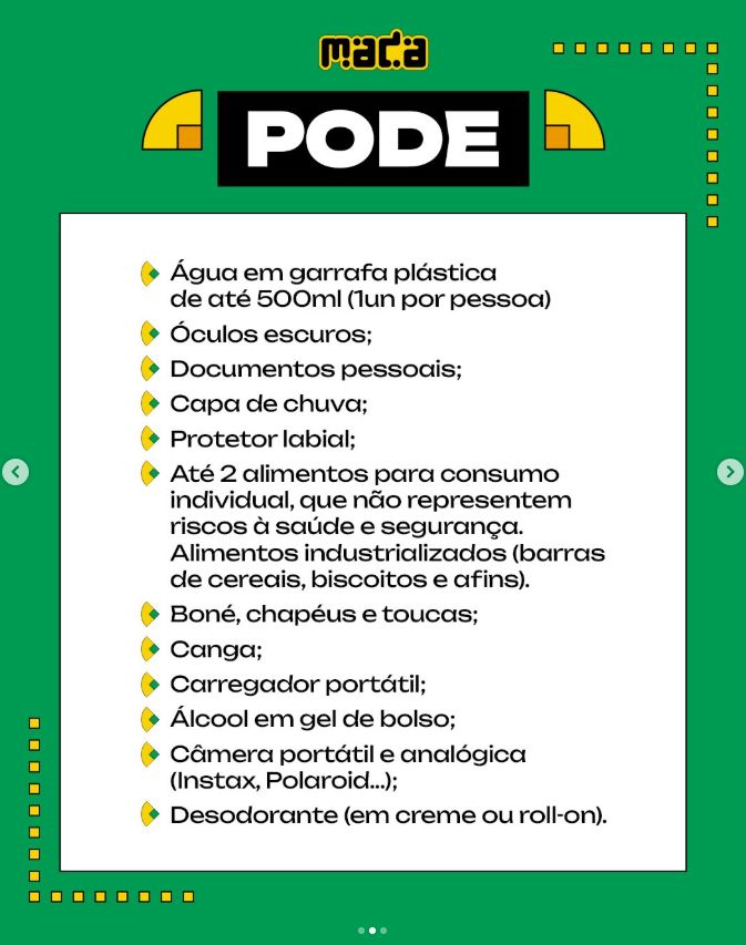 Veja o que é e o que não é permitido no MADA - divulgação