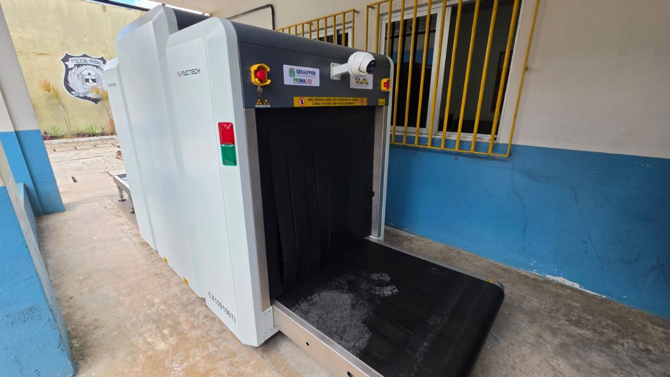 Equipamento recebido pelo sistema penitenciário do RN. Foto: Augusto César/SEAP