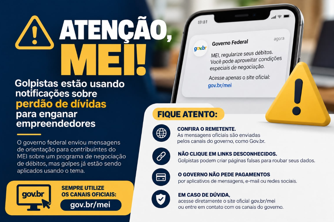 As orientações apontam que o canal oficial de WhatsApp utiliza uma conta verificada, identificada como GovBR.