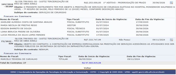 Contratos - Portal da Transparência 